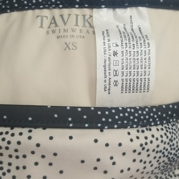 NWT Tavik cream w/ black polka dot bikini bottom. Size XS - Picture 4 of 5